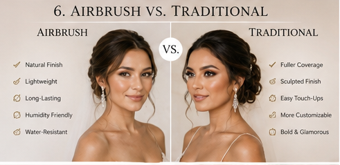 Airbrush Vs. Traditional Bridal Makeup: Which Is Best For Texas Brides 1 06 Airbrush Vs Traditional Comparison